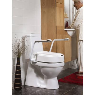 Hi Loo toiletverhoger vast met armleuning - hoogte 10 cm