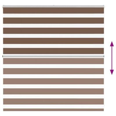 VidaXL Zebra rolgordijn 150x100 cm stofbreedte 145,9cm polyester bruin VidaXL Zebra rolgordijn 150x100 cm stofbreedte 145,9cm polyester bruin