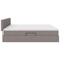 Opbergbed met matras met matras Taupe 200 x 200 cm Bewerkt hout - thumbnail