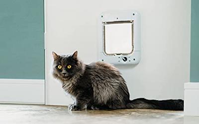 Cat Mate microchip kattenluik 85mm wit - thumbnail