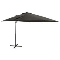 VidaXL Zweefparasol met paal en led-verlichting 250 cm antracietkleur - thumbnail