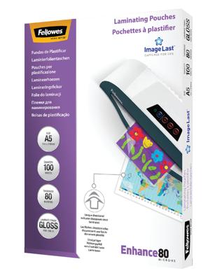 Fellowes lamineerhoes Enhance80 ft A5, 160 micron (2 x 80 micron), pak van 100 stuks