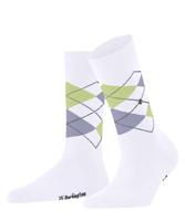 Burlington 2-paar dames sokken - Cadeau verpakking - Biologisch katoenen sokken met ruit print - thumbnail