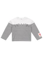 Kids Knitted Striped The Label Sweater Soft White - thumbnail