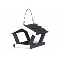 TRIXIE NATURA VOEDERHUIS HANGEND GRENENHOUT ZWART / WIT 17X14X19 CM - thumbnail