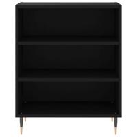Dressoir 57x35x70 cm bewerkt hout zwart - thumbnail