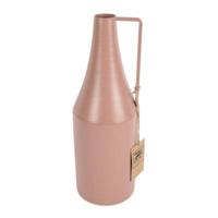 Vaas Bottle metaal oudroze 29 cm | 8 stuks - thumbnail