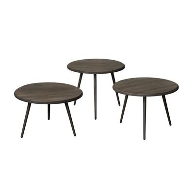 RENEW Bijzettafel 'Turi' Teakhout, Set van 3 stuks, kleur Weather Grey RENEW Bijzettafel 'Turi' Teakhout, Set van 3 stuks, kleur Weather Grey