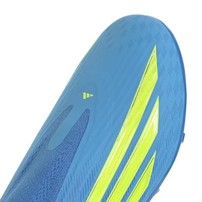 adidas F50 League Veterloze Gras / Kunstgras Voetbalschoenen (MG) Kids Blauw Neongeel