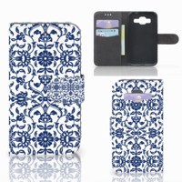 Samsung Galaxy Core Prime Hoesje Flower Blue - thumbnail