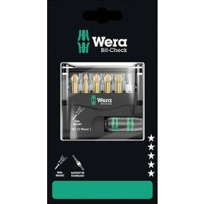 Wera Bit-Check 12 Wood 1 SB 05136390001 Bitset 1/4 (6.3 mm) Incl. bithouder
