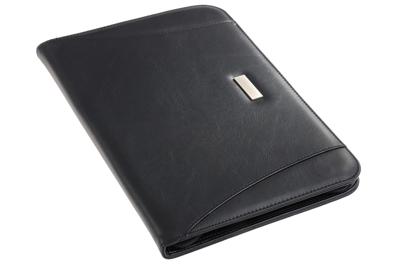 Schrijfmap rillstab excellent de luxe a4 lederl zw