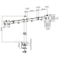 Audizio MAD20 dubbele monitorarm 13-32 inch - thumbnail