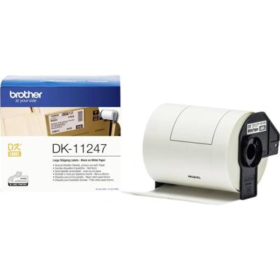 Brother DK-11247 Zwart op wit DK labelprinter-tape