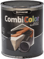 Rust-Oleum Combicolor multi-surface zwart mat 0.75ltr - thumbnail