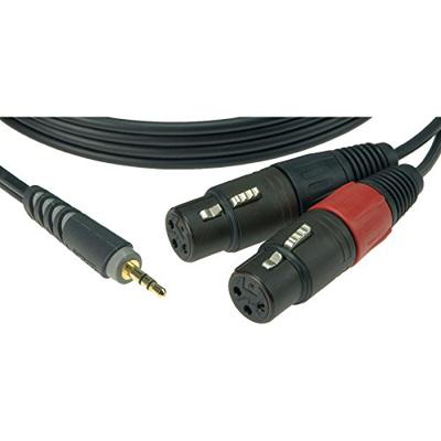 Klotz AY8-0300 verloopkabel 3.5 mm jack recht - 2x XLR female 3 meter