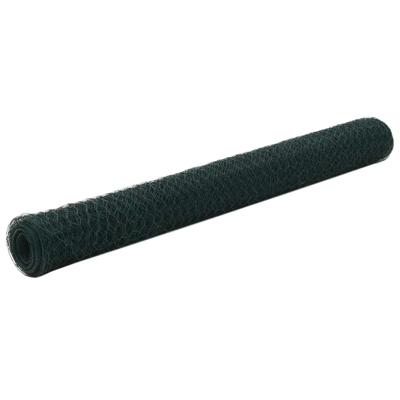 VidaXL Kippengaas 25x1,2 m staal met pvc coating groen VidaXL Kippengaas 25x1,2 m staal met pvc coating groen