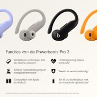 Beats Powerbeats Pro 2, draadloze oortjes met bluetooth, ruisonderdrukking, hartslagmeting, IPX4 en tot 45 uur batterijduur, draadloze oplaadcase. Werkt met Apple en Android - gitzwart - thumbnail
