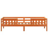 Bedframe zonder matras massief grenenhout wasbruin 100x200 cm - thumbnail