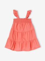Babyjurkje met smokwerk met 3 ruches rozen - thumbnail