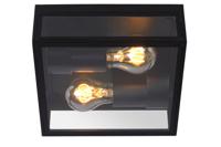 Lucide DUKAN - Plafonnière Binnen/Buiten - 2xE27 - IP65 - Zwart - thumbnail