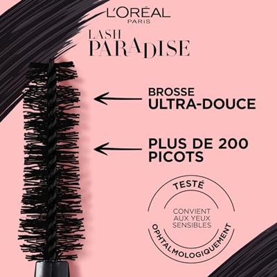 L’Oréal Paris Lash Paradise Mascara - 02 Intense Black - Extra Zwarte volume mascara met castorolie en rozenolie - 6,4 ml. (Paradise Extatic Mascara)