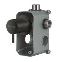 Omstelkraan Qisani Flow 2-weg Geborsteld Mat Zwart - thumbnail