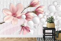 Fotobehang - Prachtige Magnolia, 3D look, te koop in 11 maten, Premium Print, incl behanglijm - thumbnail