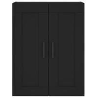 Wandkast 69,5x34x90 cm bewerkt hout zwart - thumbnail