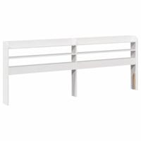 Bedframe met hoofdeinde zonder matras 200x200 cm wit - thumbnail