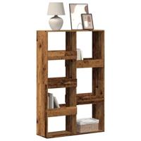 Boekenkast 100x33x155,5 cm bewerkt hout oud houtkleurig - thumbnail
