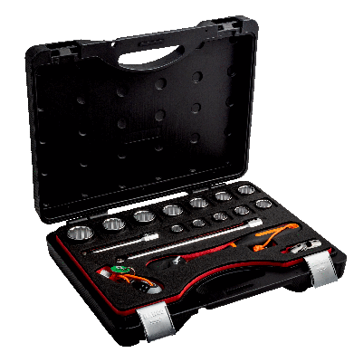 Bahco Doppenset 1/2" | met 4-punts veiligheidsoplossing | metrisch | 17-delig - TAH16BZ/17 Bahco Doppenset 1/2" | met 4-punts veiligheidsoplossing | metrisch | 17-delig - TAH16BZ/17