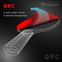 Tafeltennisracket - Schildkröt - 758221 - 100% Carbon - Liga QRC Rubber - One Size - thumbnail