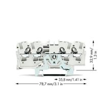 WAGO 2004-1408 Aardekabelklem 6.20 mm Spanveer Wit 50 stuk(s) - thumbnail