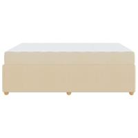 Bedframe met matras Crème 160 x 200 cm Stof - thumbnail