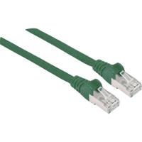 Intellinet 740845 RJ45 Netwerkkabel, patchkabel CAT 6A S/FTP 2.00 m Groen Folie afscherming, Afscherming gevlochten, Afgeschermd, Halogeenvrij 1 stuk(s) - thumbnail