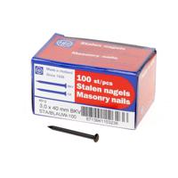 Hoenderdaal bombékop draadnagel [100x] - GEBLAUWD - STAAL - 3.0x40mm - thumbnail