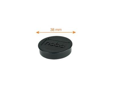 Nobo magneten, 38 mm, zwart, blister van 4 stuks