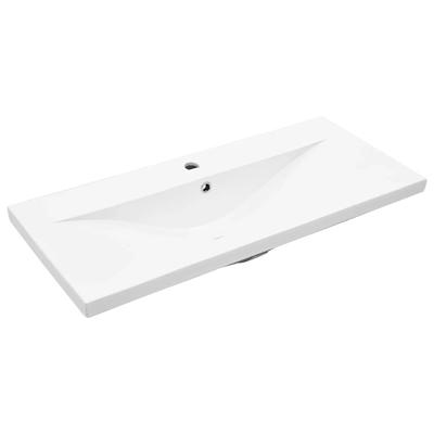 3-delige Badkamermeubelset bewerkt hout betongrijs