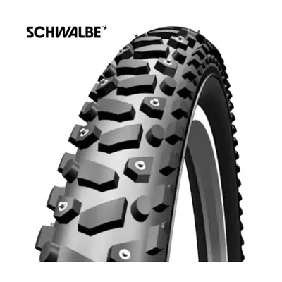 SCHWALBE 26x1.90 (50-559) snow stud zwart reflex draad 11132223 SCHWALBE 26x1.90 (50-559) snow stud zwart reflex draad 11132223