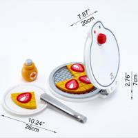 Hape Wafelijzer van hout, wit met accessoires - thumbnail