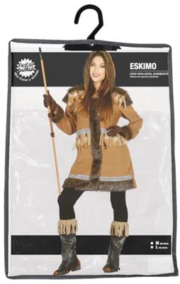 Eskimo Kostuum Bruin Vrouw Kiki