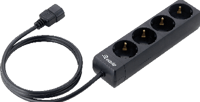 Equip 333281 Stekkerdoos Zwart 1 stuk(s)