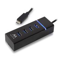USB-HUB 4 Poorten Ewent EW1137 USB 3.1 Zwart - thumbnail