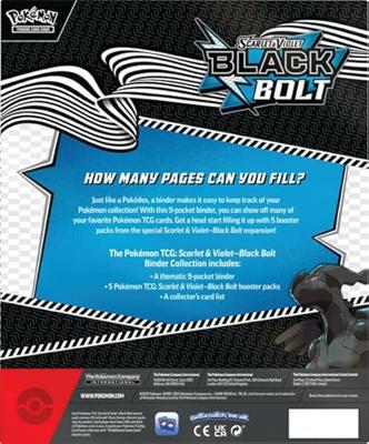 Pokemon Sv10.5 Black Bolt Binder Collection Pokemon Sv10.5 Black Bolt Binder Collection