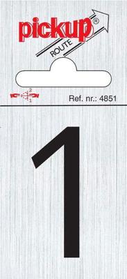Route alulook 60 x 44 mm Sticker zwarte cijfer 1 pick up Pickup - Pickup