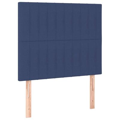 Hoofdborden 2 st 90x5x78/88 cm stof blauw