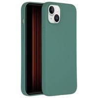 Accezz Liquid Silicone Backcover met MagSafe iPhone 15 Plus Telefoonhoesje Groen - thumbnail