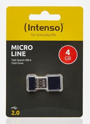 Intenso Micro Line USB-stick 4 GB Zwart 3500450 USB-A 2.0