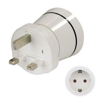Hama 00121995 adapter voor stopcontacten, wit, mannelijke connector/vrouwelijke connector, wit